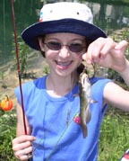 Helen with catfish