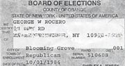 My voter registration card