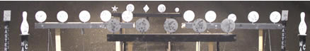 Plate line up, note star and smallest plates at back.