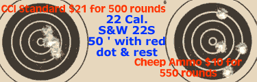 US Army Official 50 Ft. Small Bore Rifle Target